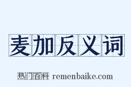 麦加反义词是什么意思的图片